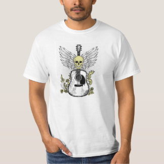 T-shirt guitare et crâne