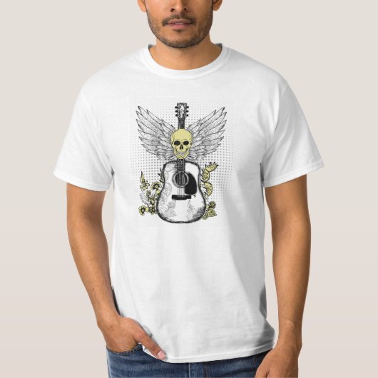T-shirt guitare et crâne (Devant)