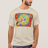 T-shirt Guitare et mandala aquarelle (Devant)