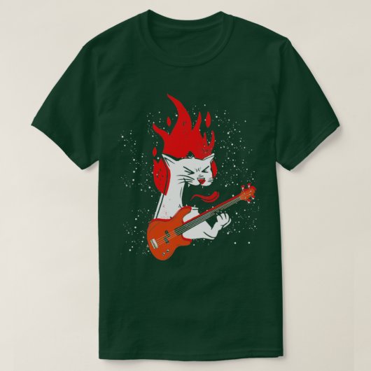 T-shirt Guitare Fire Bass (Design devant)