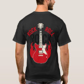 T-shirt Guitare Flamme Rock & Roll (Dos)