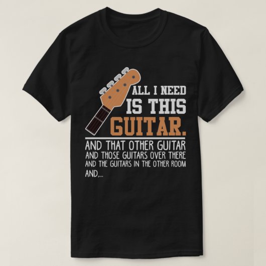 T-shirt Guitare Funny Guitare Joueur Guitariste J'ai besoi (Design devant)