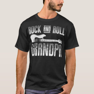 T-shirt Guitare Grandpa Rock Et Roll Grandpa Groupe Guitar