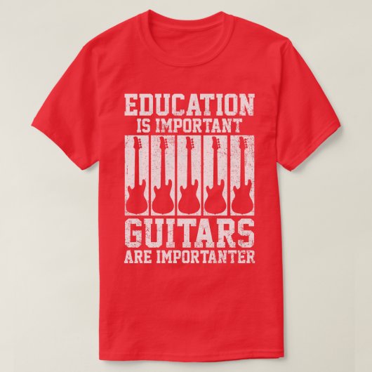 T-shirt Guitare Guitariste Guitare (Design devant)