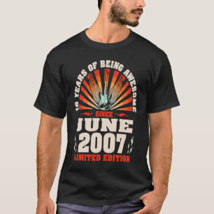 T-shirt Guitare guitariste vintage Née Juin 2007 16ème Bir