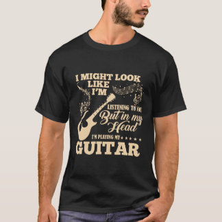 T-shirt Guitare - J'ai l'air de vous écouter Mu