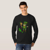 T-shirt Guitare Leprechaun Jour de la Saint Patrick. Joueu (Devant entier)