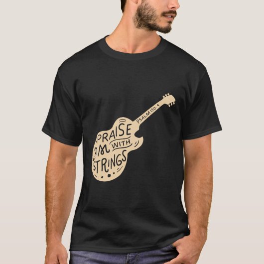 T-shirt Guitare - Louez-Le Avec Des Cordes - Christian Gui (Devant)