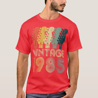 T-shirt Guitare Lover 37 ans Cadeaux Vintage 1985 Limite