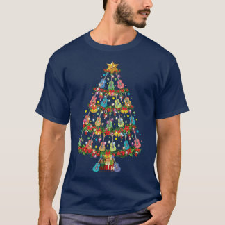 T-shirt Guitare Lover Christmas Tree Guitare Lecteur Music