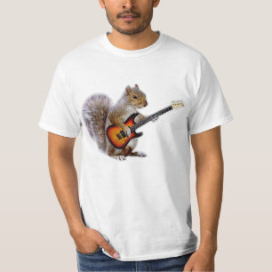 T-shirt Guitare Lover Écureuil Jouant de la guitare