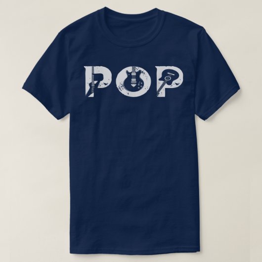 T-shirt Guitare Lover Guitariste Pop Funny Music Fête des  (Design devant)