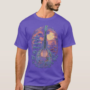 T-shirt Guitare Mandoline Rétro Musique Nature Bluegrass G