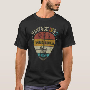 T-shirt Guitare Meilleur 90e Anniversaire de 1933