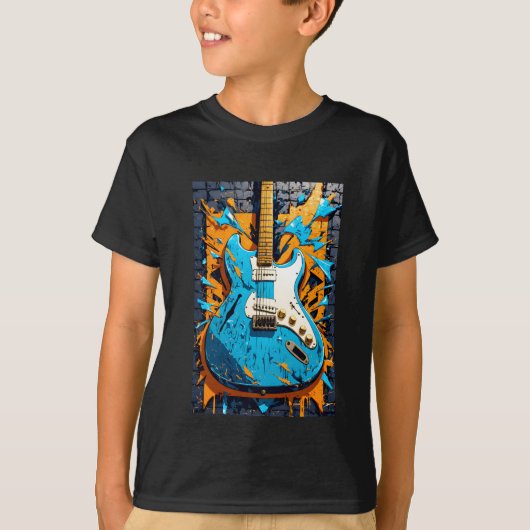 T-shirt Guitare musicale (Devant)
