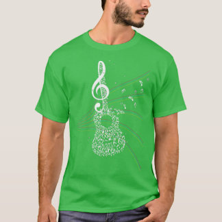 T-shirt Guitare Musique Treble Clef
