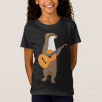 Guitare Otter Animal Kids Guitariste Art Out
