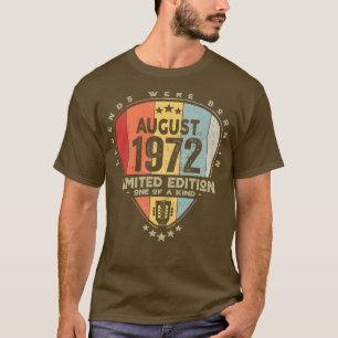 T-shirt Guitare PickLegends Est Né En Août 1972 Guitare