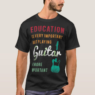 T-shirt Guitare Pour Guitariste Avec Imag D'Instrument À C
