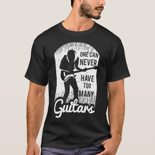 T-shirt Guitare Pour Guitariste Avec Imag D'Instrument À C (Devant)