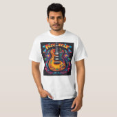 T-shirt guitare psychédélique (Devant entier)