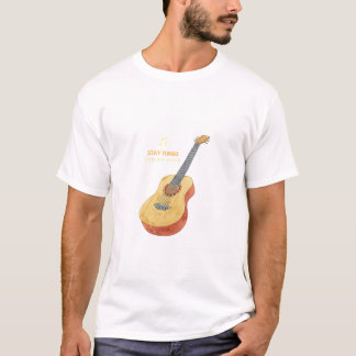 T-shirt Guitare : Restez tunés