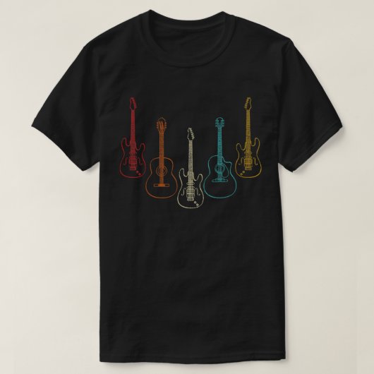 T-shirt Guitare Rétro (Design devant)