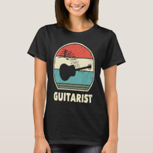 T-shirt Guitare Rétro Vintage Pour Hommes Femmes Guitarist