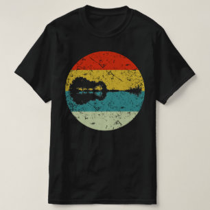 T-shirt guitare rétro vintage silhouette les années 70