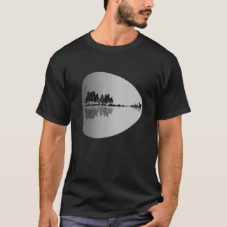 T-shirt Guitare Rétro Vintage Style Coucher De Soleil Guit