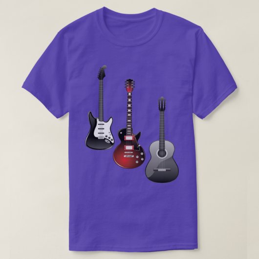 T-shirt Guitare Rock And Roll (Design devant)