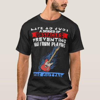 T-shirt Guitare Rock And Roll Série D'Obstacles Rock n Ro