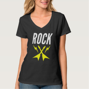 T-shirt Guitare Rock Éclairs Pour Rocker