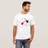 T-shirt guitare rock estampillé (Devant entier)