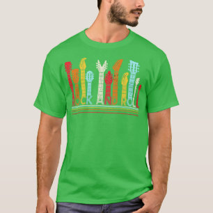 T-shirt Guitare Rock Et Roll Musique Vintage Retro Guitare