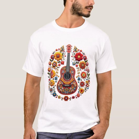 T-shirt Guitare scandinave : Art guitariste (Devant)