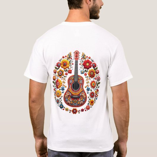 T-shirt Guitare scandinave : Art guitariste (Dos)