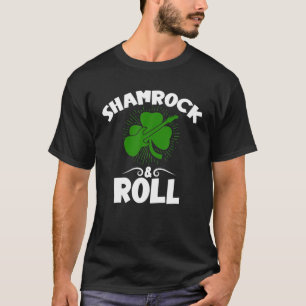 T-shirt Guitare shamrock Rock And Roll T St Patrick's Day