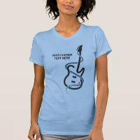 Guitare stylisée de texte personnalisé