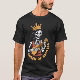 T-shirt Guitare Ukulele Squelette Musique - Uke Reine Des