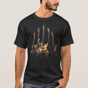 T-shirt Guitare Vintage Joueur de Guitare Guitare Rétro