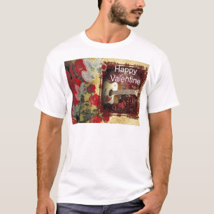 T-shirt Guitare vintage : Jour de la Saint-Valentin pour l