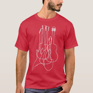 T-shirt Guitares acoustiques électriques Louveur de musiqu