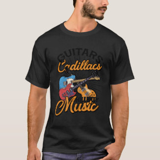 T-shirt Guitares Cadillacs Hillbilly Musique Lyrics Et Cha