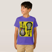 T-shirt Guitares colorées Mardi Gras (Devant entier)