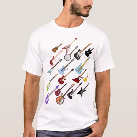 T-shirt Guitares diagonales 2 (Devant)