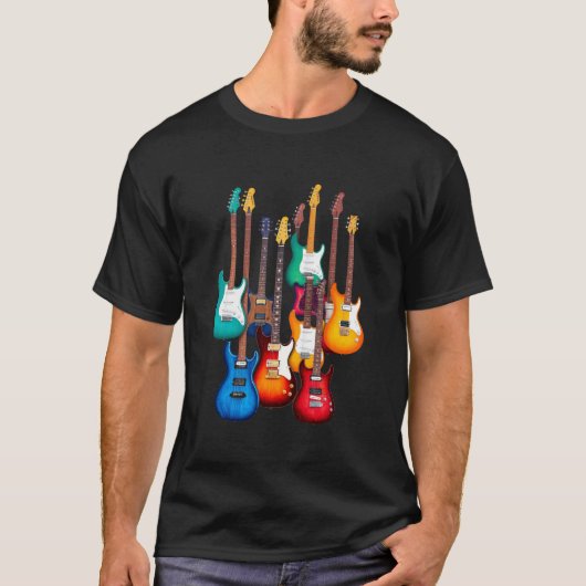 T-shirt Guitares électriques colorées (Devant)