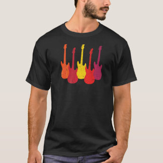 T-shirt Guitares Rétro Vintage