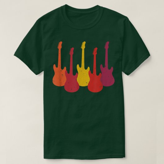 T-shirt Guitares Vintages rétro 2711 (Design devant)