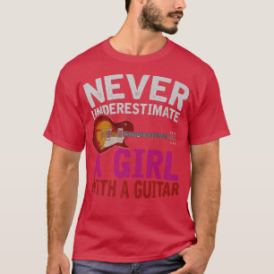 T-shirt Guitarist Girls Guitar Player Women Music Funny Gu